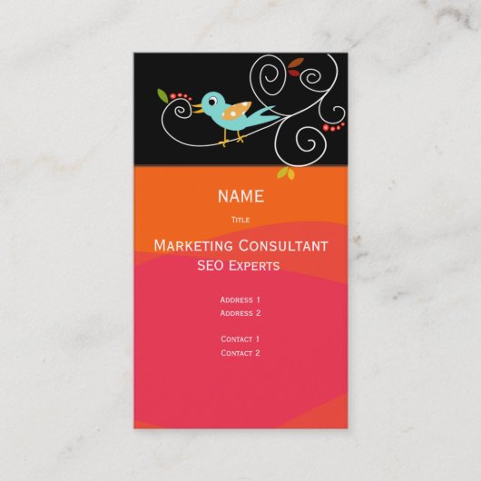 Business Card SEO Marketing Consultant Visitenkarte (Vorderseite)