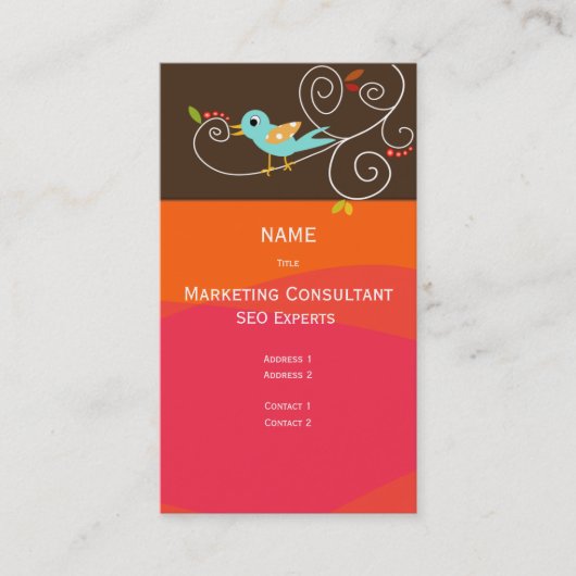 Business Card SEO Marketing Consultant Visitenkarte (Vorderseite)