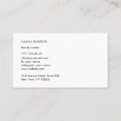 Business card simple style texture background visitenkarte (Rückseite)