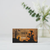Business Card Spuk House Halloween-Party Visitenkarte (Stehend Vorderseite)