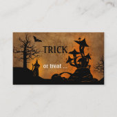 Business Card Spuk House Halloween-Party Visitenkarte (Vorderseite)