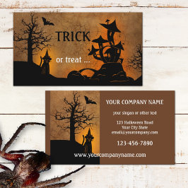 Business Card Spuk House Halloween-Party Visitenkarte