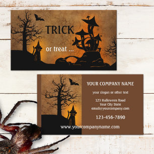 Business Card Spuk House Halloween-Party Visitenkarte