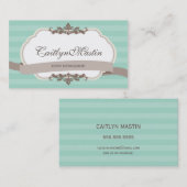 BUSINESS CARD stilvoll und elegant braun Visitenkarte (Vorne/Hinten)