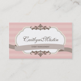 BUSINESS CARD stilvoll und elegant in hellrosa bra Visitenkarte