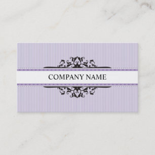 BUSINESS CARD stilvoll Vintag lila schwarz Visitenkarte