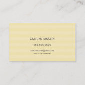 BUSINESS CARD stilvolle elegante Butter gelb braun Visitenkarte (Rückseite)