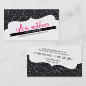 BUSINESS CARD Stilvolle Glitzer funkeln schwarz pi Visitenkarte (Vorne/Hinten)