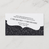 BUSINESS CARD Stilvolle Glitzer funkeln schwarz pi Visitenkarte (Rückseite)