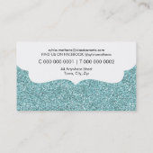 BUSINESS CARD Stilvoller Glitzer strahlend blass Visitenkarte (Rückseite)