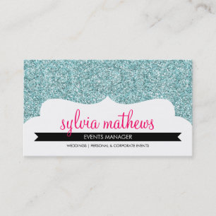 BUSINESS CARD Stilvoller Glitzer strahlend blass Visitenkarte