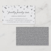 BUSINESS CARD stilvoller Konfetti Silbergrauer Gli Visitenkarte (Vorne/Hinten)