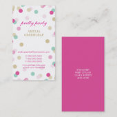 BUSINESS CARD stilvolles Konfetti Pink Minze Gold Visitenkarte (Vorne/Hinten)
