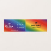 Business Card Style Rainbow King (Außenseite Aufgefaltet)