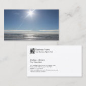 Business Card Sun Over Ocean Beach Visitenkarte (Vorne/Hinten)