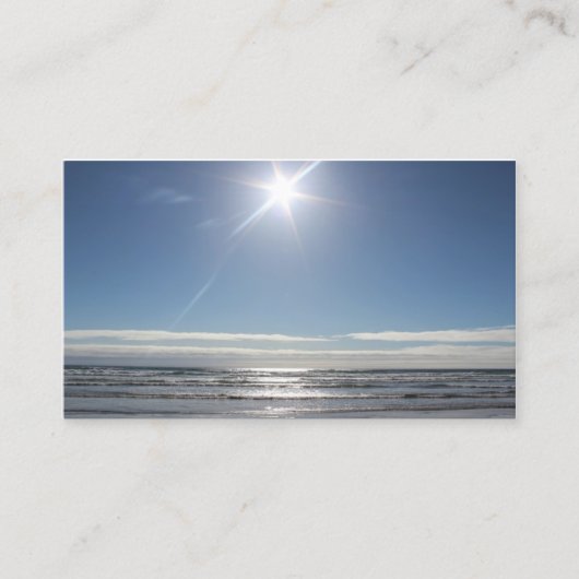 Business Card Sun Over Ocean Beach Visitenkarte (Vorderseite)
