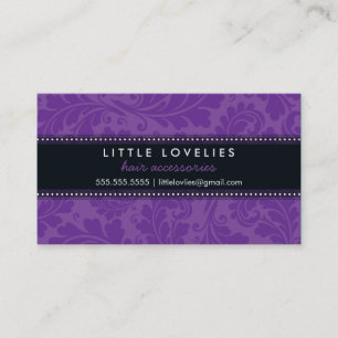 BUSINESS CARD Trend geblüht violett lila schwarz Visitenkarte