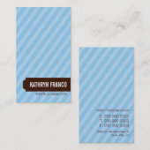 BUSINESS CARD trendy fett Bonbons Streifen blass b Visitenkarte (Vorne/Hinten)