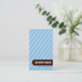 BUSINESS CARD trendy fett Bonbons Streifen blass b Visitenkarte (Stehend Vorderseite)