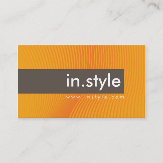 BUSINESS CARD trendy modern sway orange braun Visitenkarte (Vorderseite)