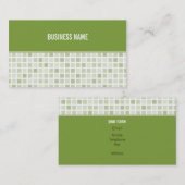 BUSINESS CARD trendy moderne Fliesen grün Visitenkarte (Vorne/Hinten)