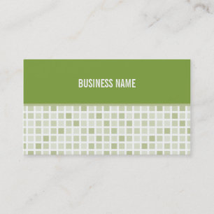 BUSINESS CARD trendy moderne Fliesen grün Visitenkarte