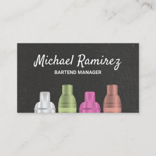 Business Card Varieté Cocktail Shakers Visitenkarte