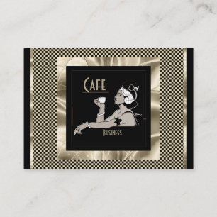 Business Card Vintag Art Deco Visitenkarte
