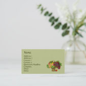 Business Card "Vintag Art Fruit" Visitenkarte (Stehend Vorderseite)