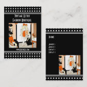 Business Card Vintag Retro Fashion Boutique Visitenkarte (Vorne/Hinten)