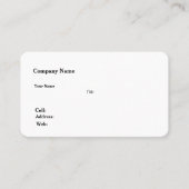 Business Card Visitenkarte (Vorderseite)