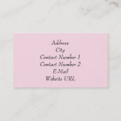 Business Card Visitenkarte (Rückseite)