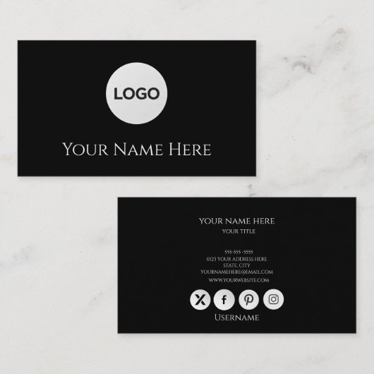 Business Card Visitenkarte (Vorne/Hinten)