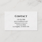 Business card visitenkarte (Rückseite)