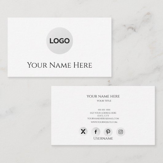 Business Card Visitenkarte (Vorne/Hinten)