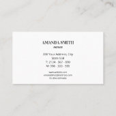 Business Card Visitenkarte (Rückseite)