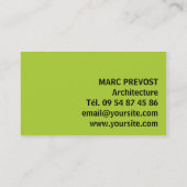 Business card - Visitenkarte Architektur (Rückseite)