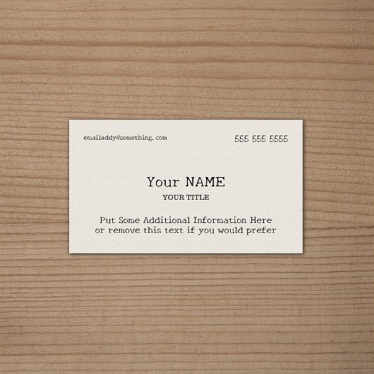 Business Card vom traditionellen Typ Bone Visitenkarte