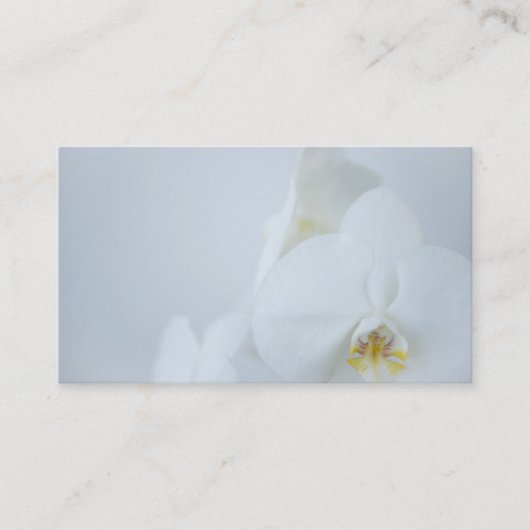Business Card White Orchids Visitenkarte (Vorderseite)
