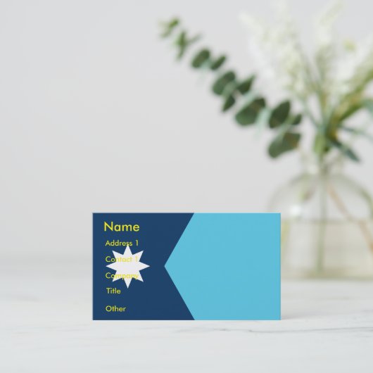 Business Card with Flag of Minnesota Visitenkarte (Stehend Vorderseite)