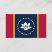 Business Card with Flag of Mississippi State, USA Visitenkarte (Rückseite)