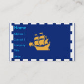 Business Card with Flag of Quebec City, Canada Visitenkarte (Vorderseite)