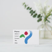 Business Card with Flag of Seoul, South Korea Visitenkarte (Stehend Vorderseite)
