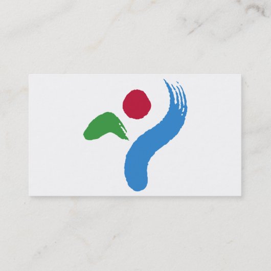Business Card with Flag of Seoul, South Korea Visitenkarte (Rückseite)