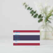 Business Card with Flag of Thailanda Visitenkarte (Stehend Vorderseite)