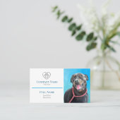 Business Card with painting of flowers Visitenkarte (Stehend Vorderseite)