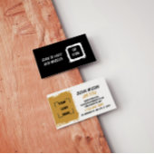 Business Card with QR Code | Black Modern Design Visitenkarte