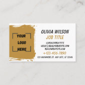 Business Card with QR Code | Black Modern Design Visitenkarte (Rückseite)