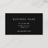 Business Card with QR Code | Black Modern Design Visitenkarte (Rückseite)
