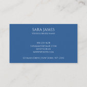 Business Card with QR Code | Blue Modern Design Visitenkarte (Rückseite)